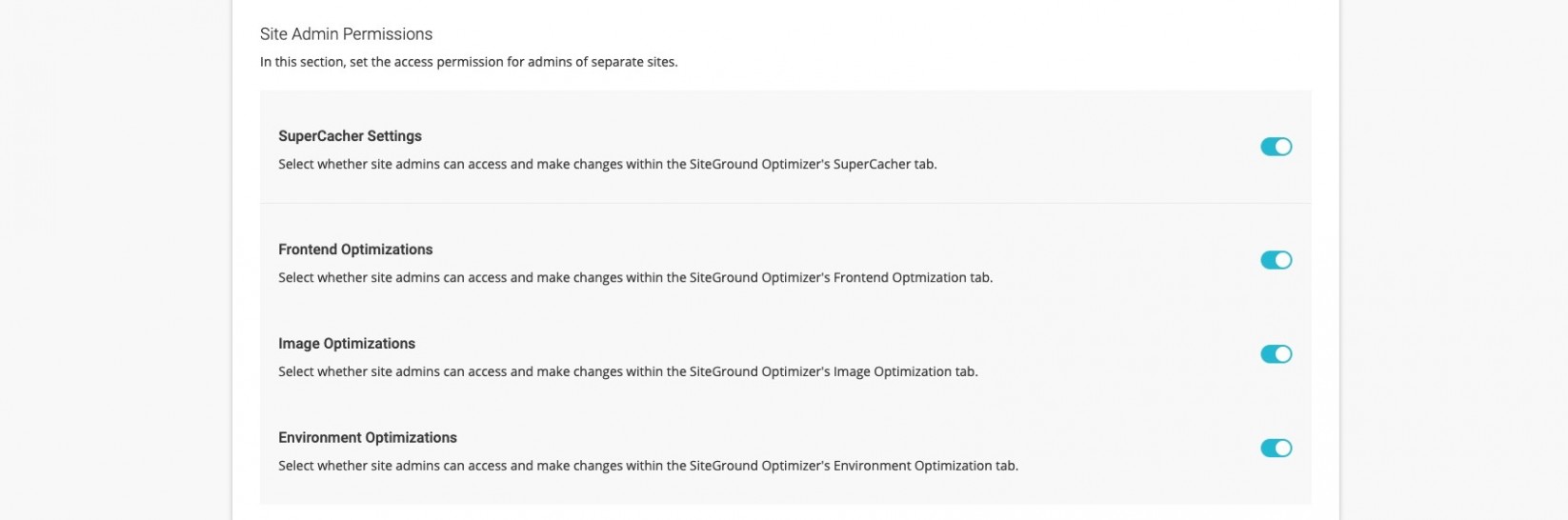 Multisite options in Speed Optimizer - SiteGround Tutorials