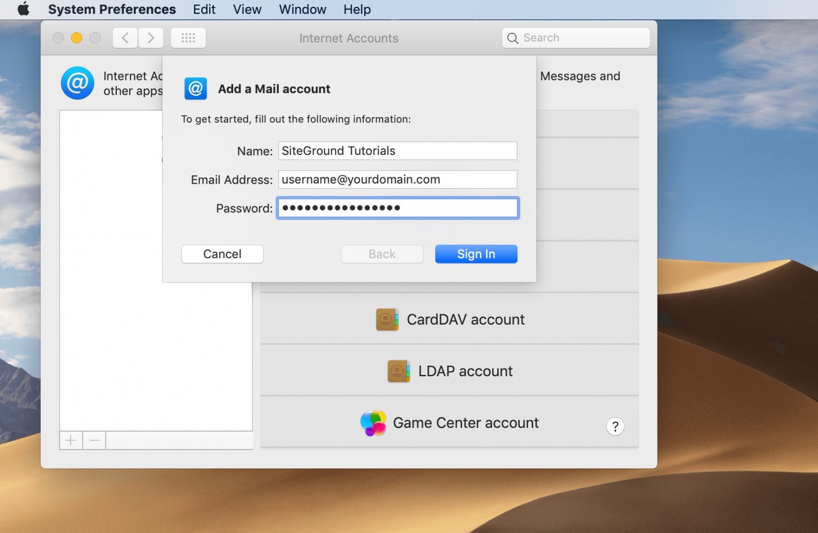 How to configure your email to work with Mac Mail - SiteGround Tutorials