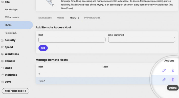 Remote MySQL Access In Site Tools - SiteGround Tutorials