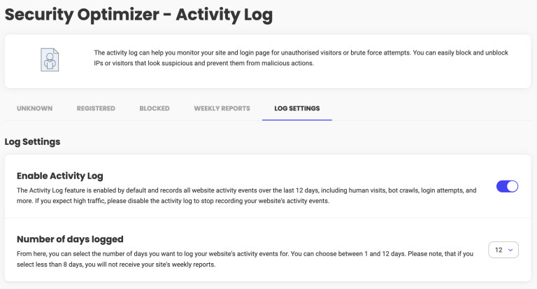 Activity Log - SiteGround Tutorials