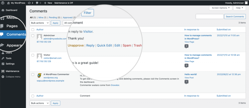 How to manage WordPress comments - SiteGround Tutorials