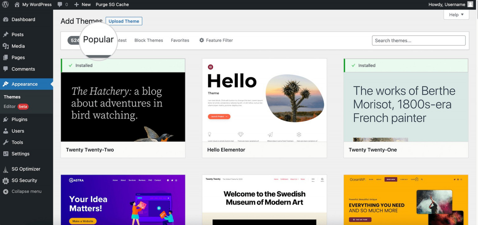 How to Install WordPress Themes - SiteGround Tutorials