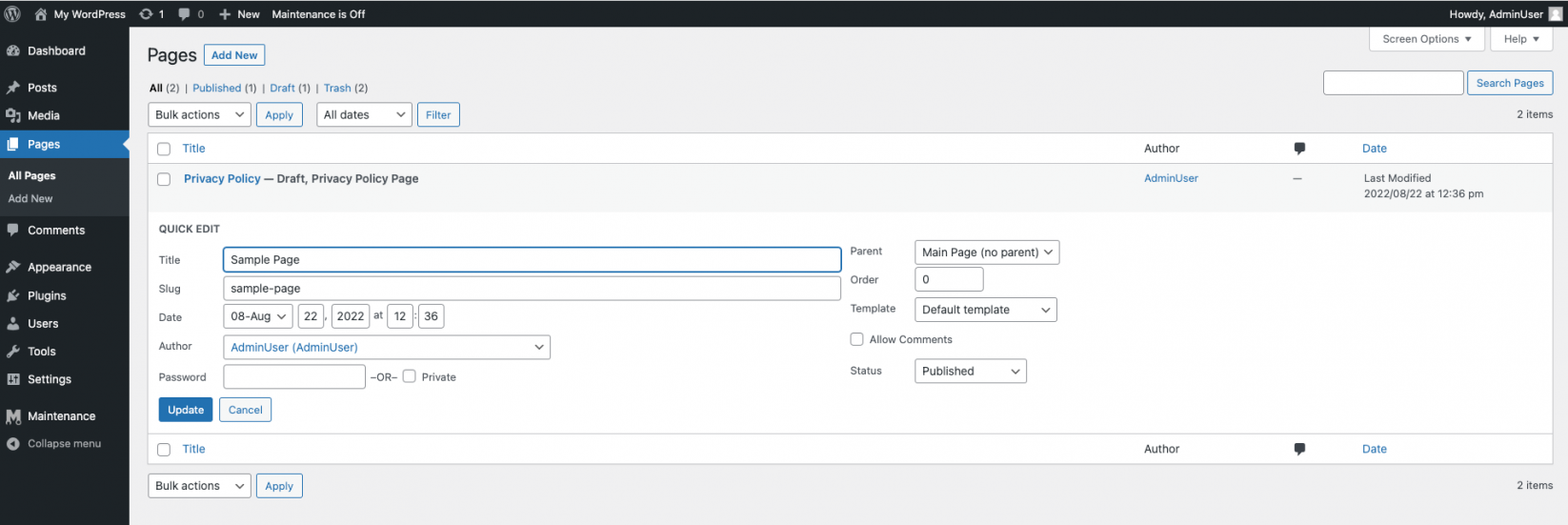 Add Only Page Example How to add pages in WordPress - SiteGround Tutorials