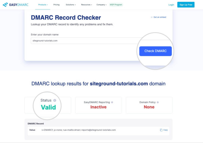 Configuring a DMARC record for SiteGround Email Marketing - SiteGround KB