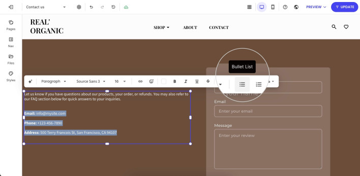 How to Insert a List into Your Text - SiteGround KB