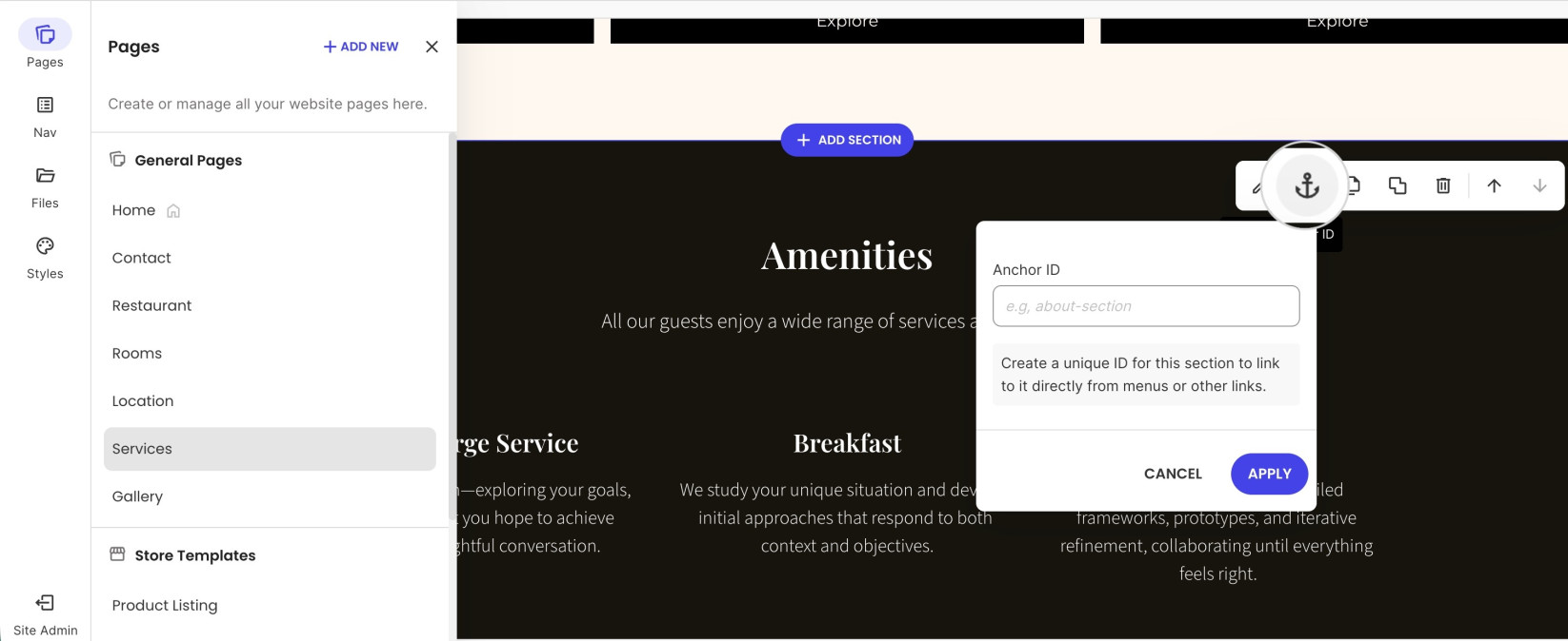 How to Add a Link to a Specific Section on a Page - SiteGround KB