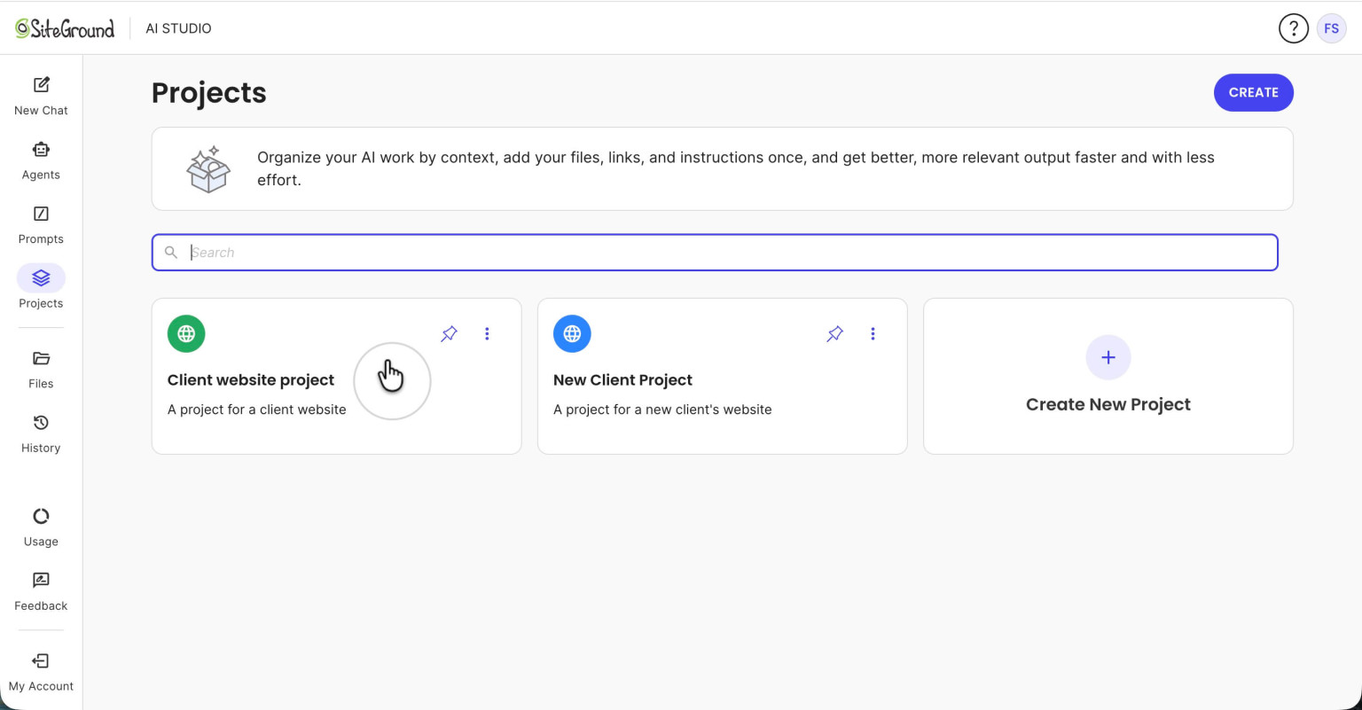 How to add context to a project in AI Studio? - SiteGround KB