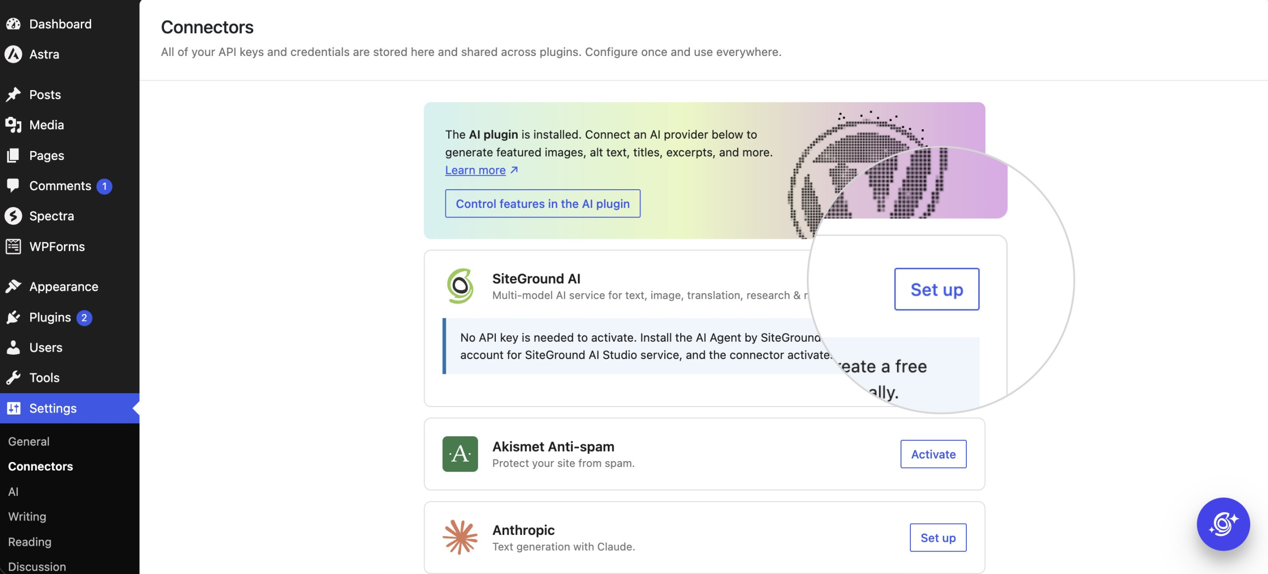 SiteGround AI Studio: WordPress AI Provider Setup