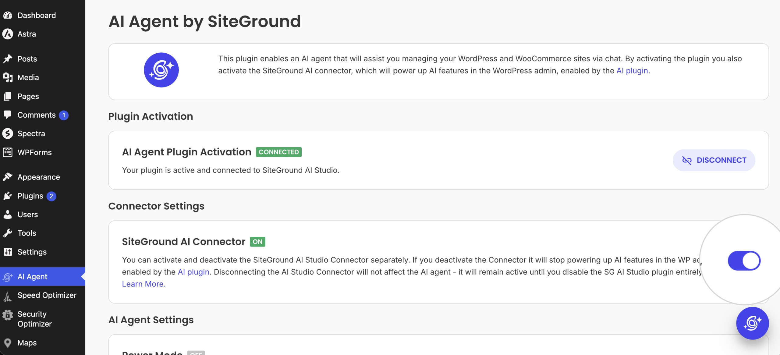 SiteGround AI Studio: WordPress AI Provider Setup