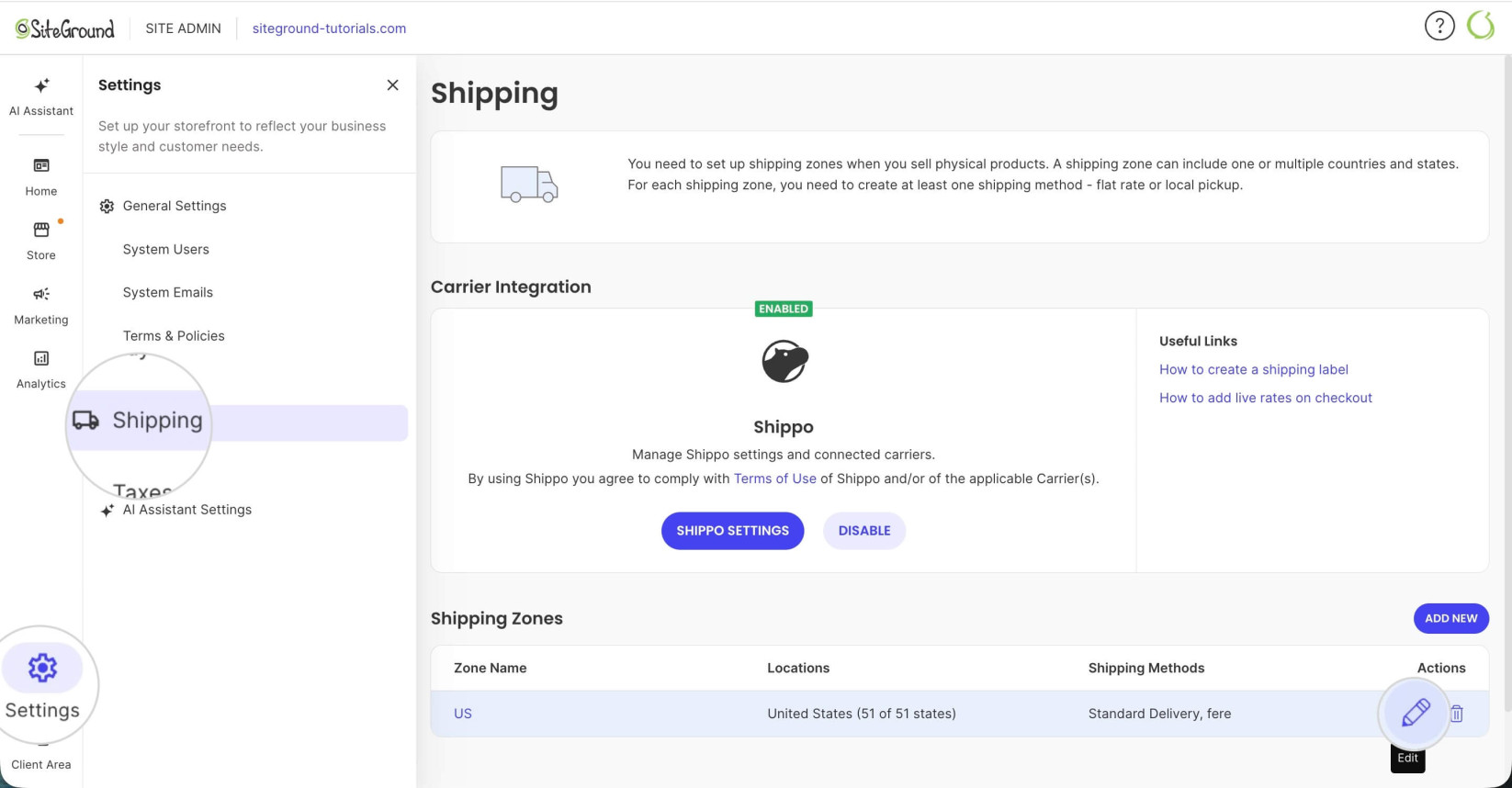 How to add live rates on checkout - SiteGround KB