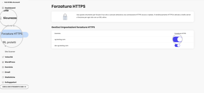 Come forzare HTTPS in Site Tools? - SiteGround KB