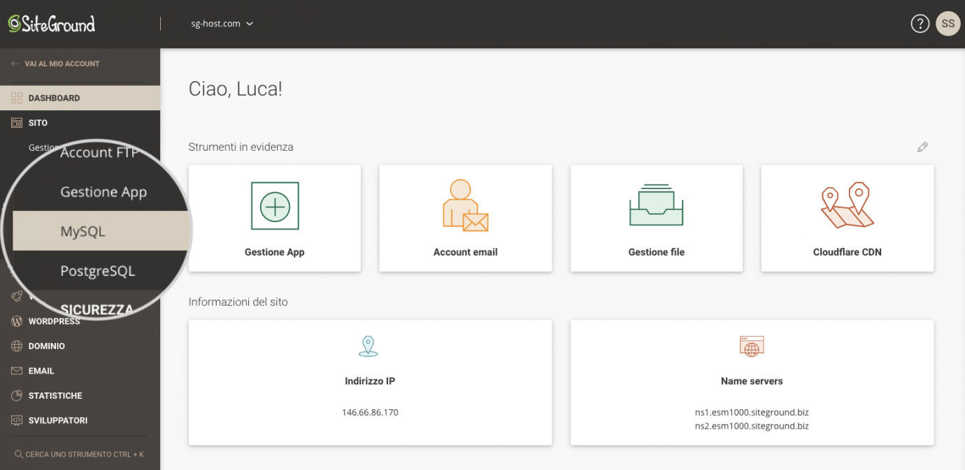 Come rimuovere utenti e database MySQL - SiteGround Tutorial