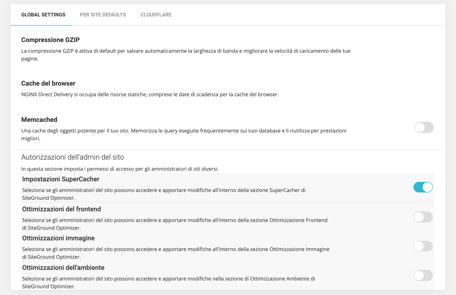Impostazioni Multisite in Speed Optimizer - SiteGround Tutorial