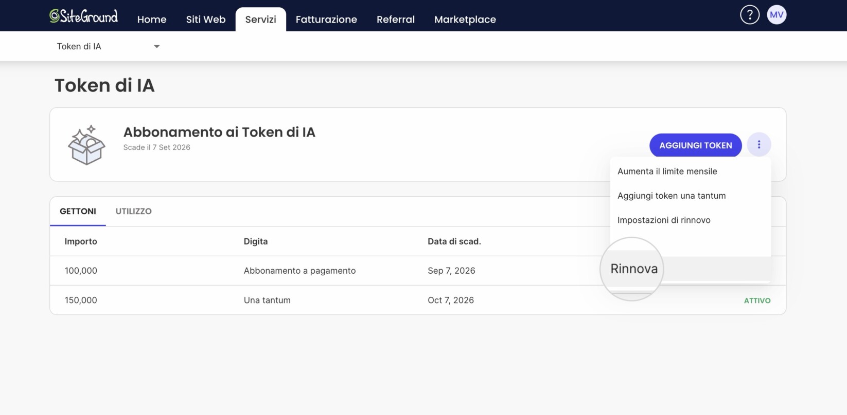 Token di IA rennova