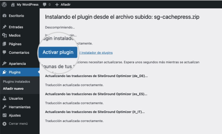Cómo instalar plugins de WordPress - SiteGround Tutoriales