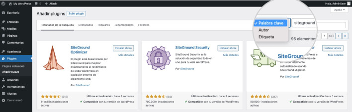 Cómo instalar plugins de WordPress - SiteGround Tutoriales