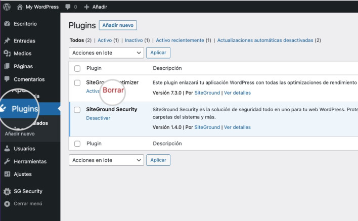 Cómo instalar plugins de WordPress - SiteGround Tutoriales