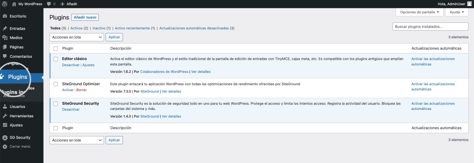 Cómo instalar plugins de WordPress - SiteGround Tutoriales