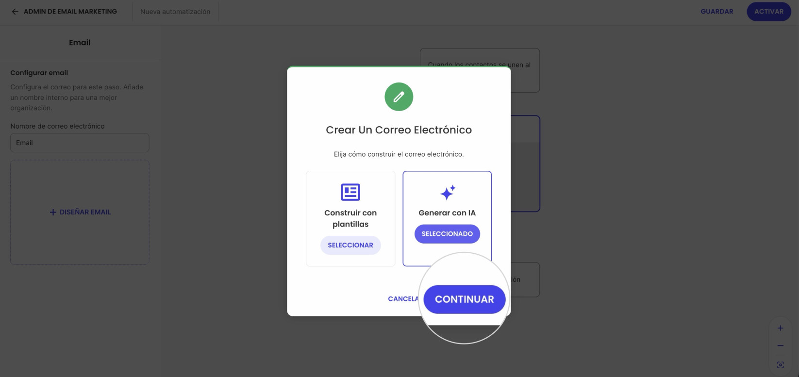 Crear correo electronico con ia