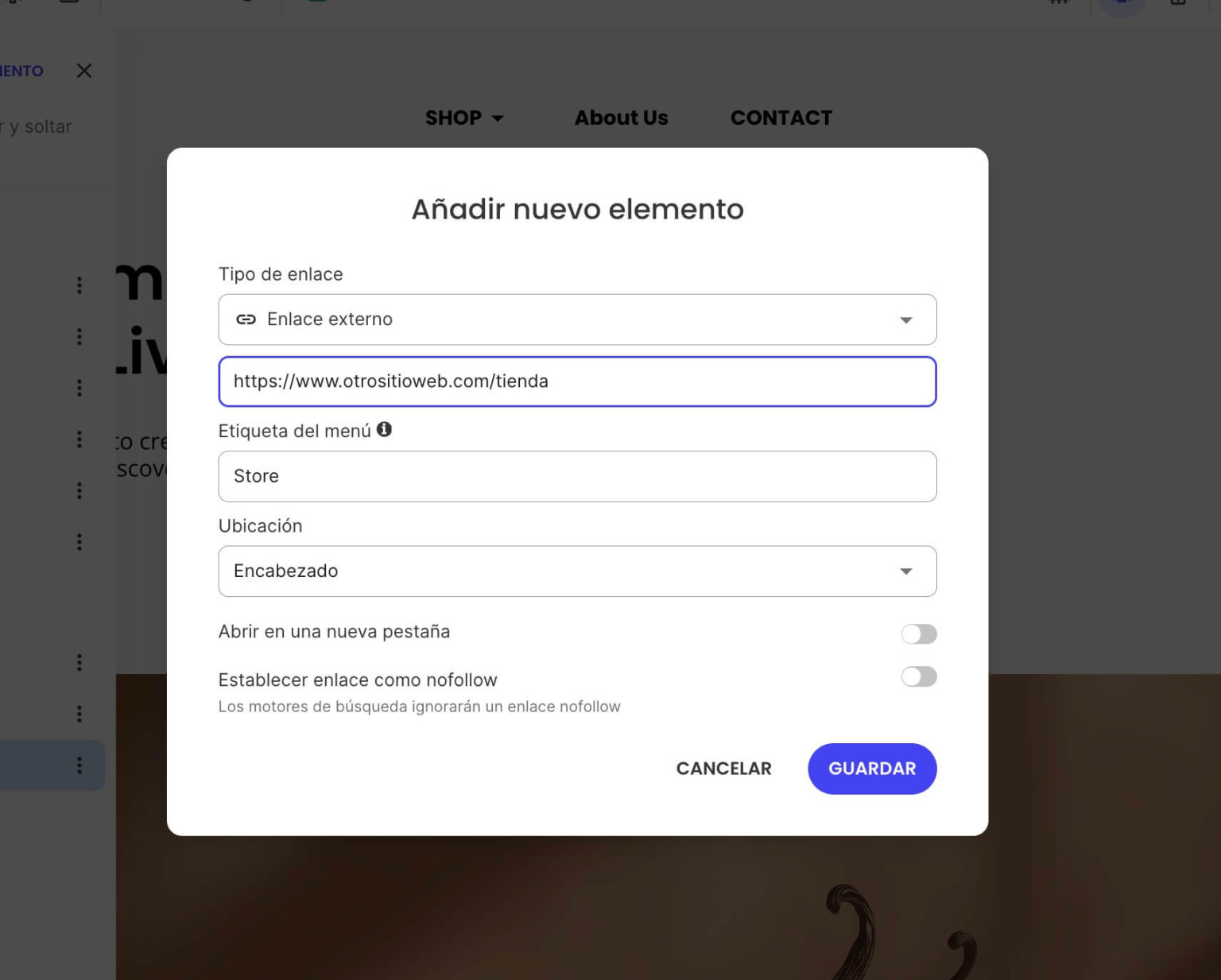 Extern Website Cómo añadir enlaces a páginas externas en el menú principal del sitio ...