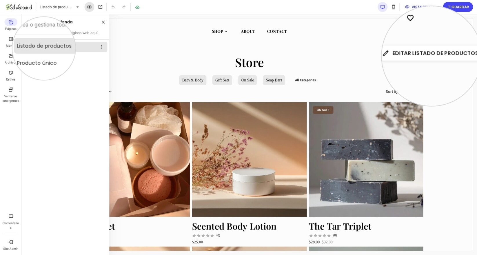 ocultar productos agotados de la página de listado de productos