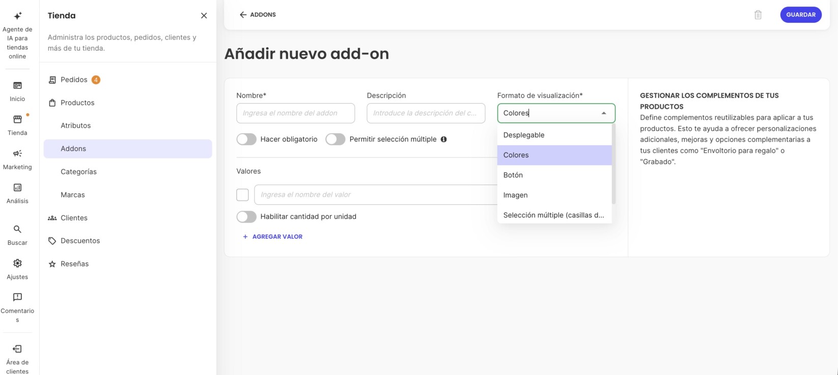 crear nuevas plantillas de add-on