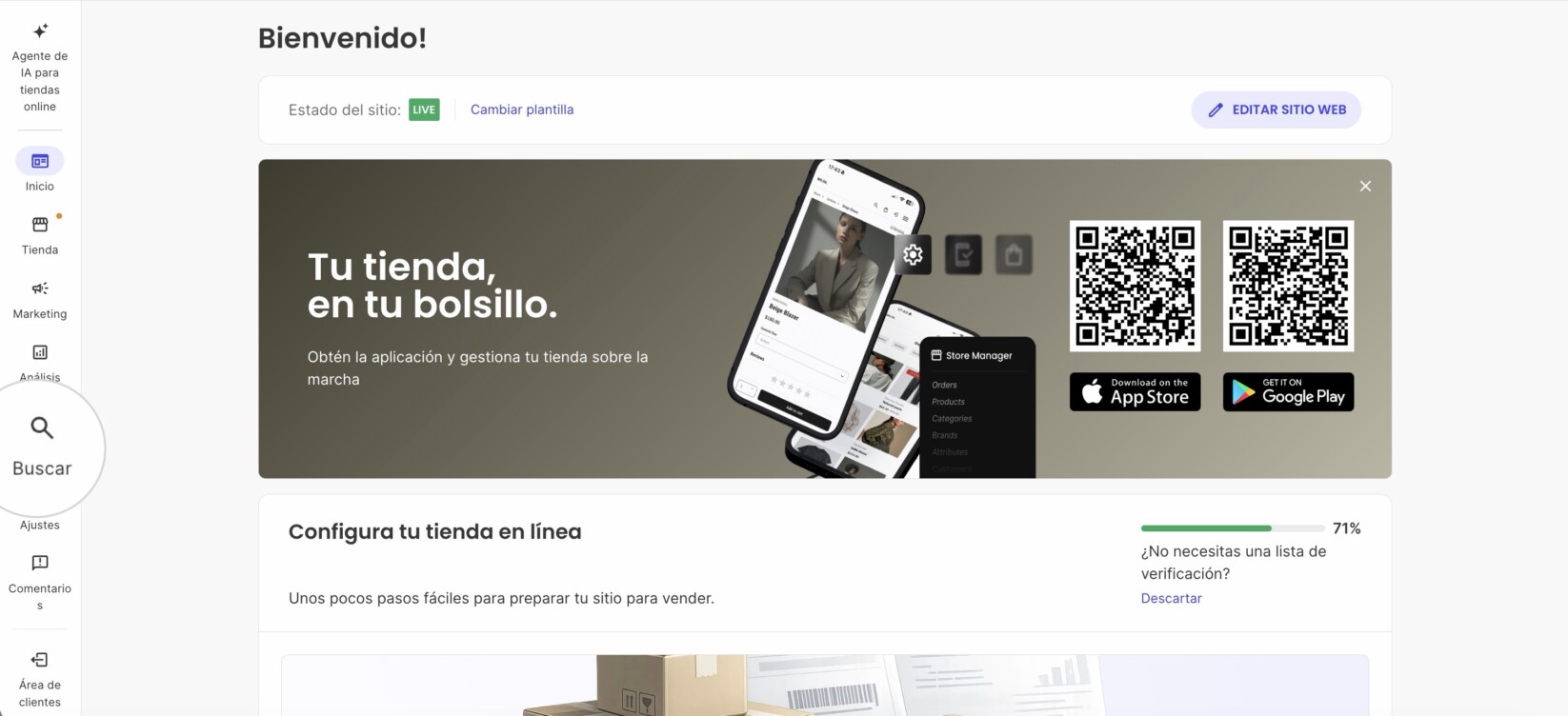 Simplemente abre el Site Admin y haz clic en el icono de Búsqueda en el menú del lado izquierdo.