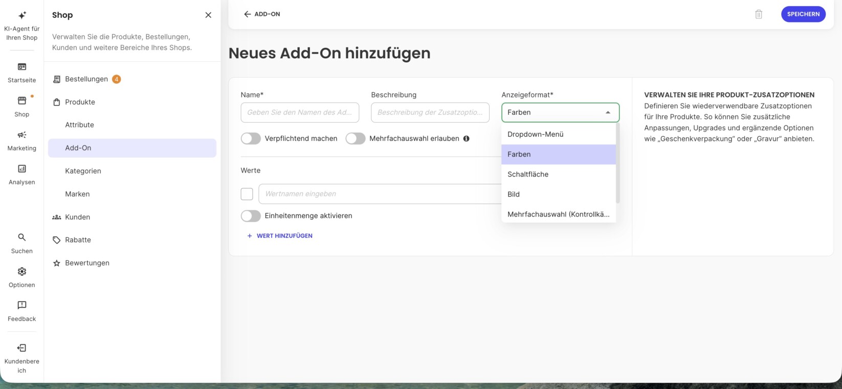 Erstellen Sie neue Add-On-Vorlagen
