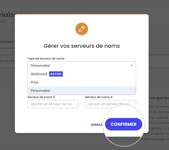 Comment changer les serveurs de noms de mon domaine ? - SiteGround KB