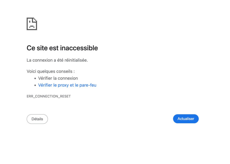 Comment corriger l'erreur ERR_CONNECTION_RESET dans Chrome - SiteGround KB