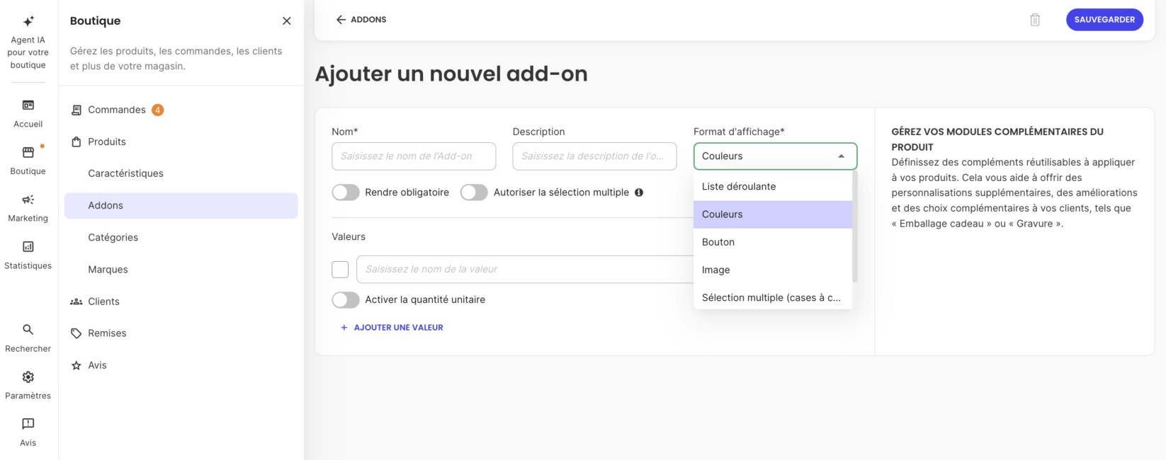 Créer de nouveaux modèles d’add-on