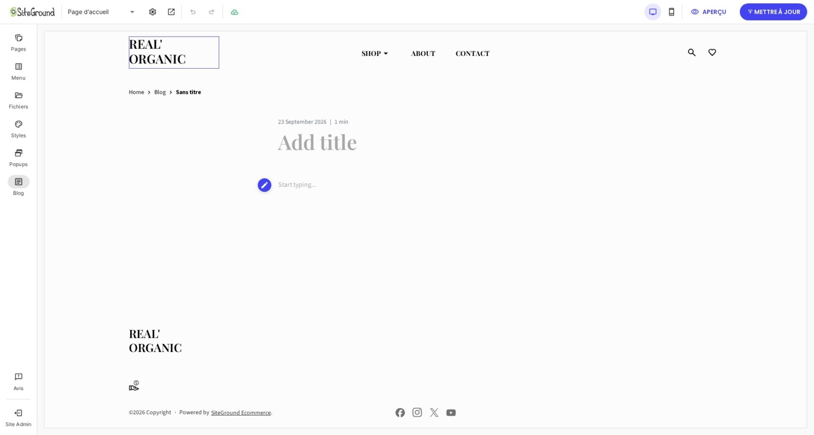 menu pop-up